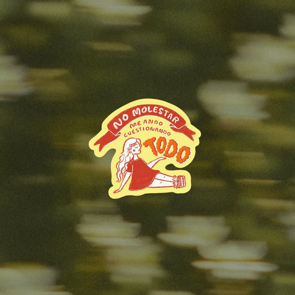 Sticker: No molestar, me ando cuestionando todo