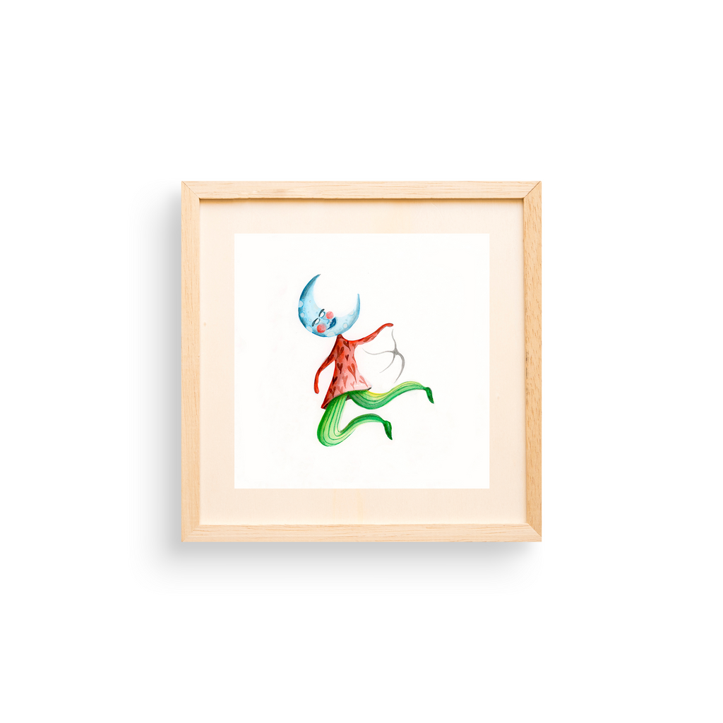 Print Fine Art: La luna jugando